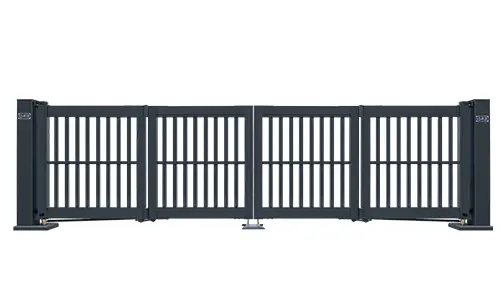 Bi-folding-trackless-gate-Aluminium-folding-gate-QiGong