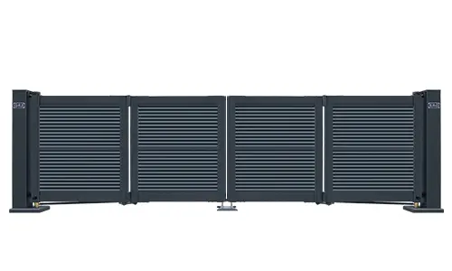 Venetian-Blinds-Bifolding-trackless-gate-Metal-folding-gate-design-QiGong